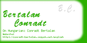 bertalan conradt business card